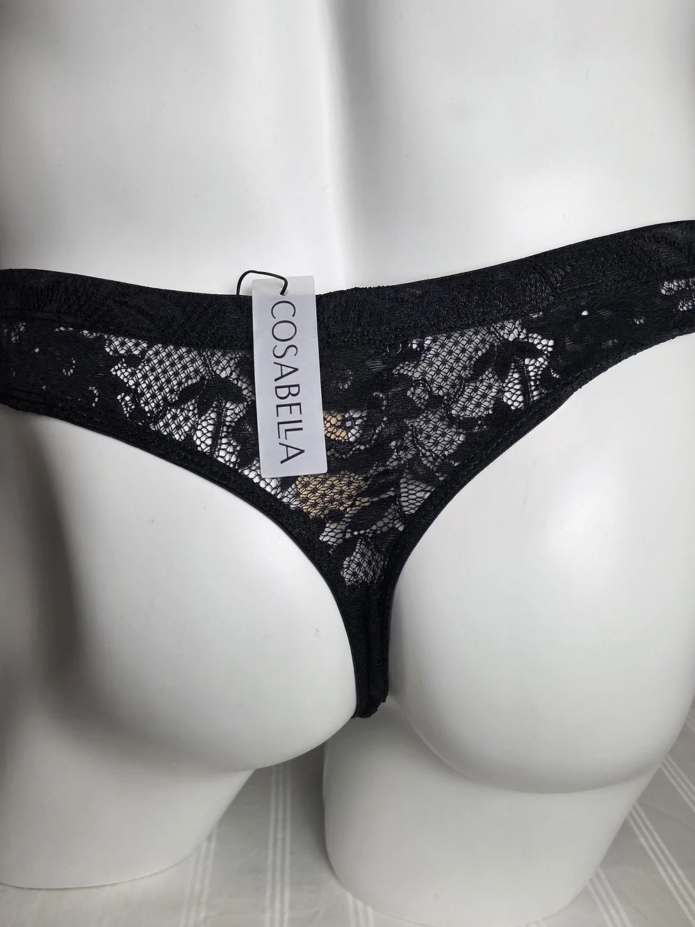 Cosabella Black Floral Classic G String